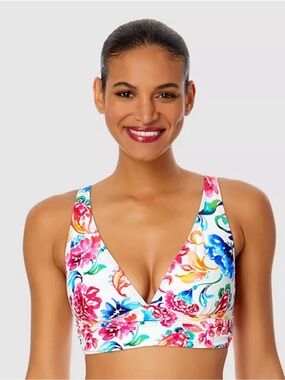 NWT Anne Cole
Women's Watercolor Paisley Shirred Bikini Top